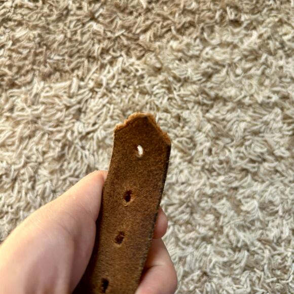 Vintage Levi’s Brown Leather Belt Western Made in USA 90s Men’s - Picture 6 of 8